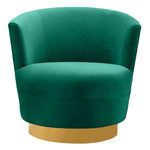 Noah Green Velver Swivel Accent Chair