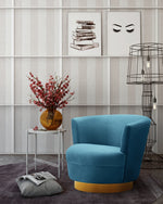 Noah Lake Blue Velvet Swivel Accent Chair