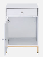 Ottey White High Gloss Wood/Gold Metal Cabinet