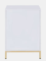 Ottey White High Gloss Wood/Gold Metal Cabinet