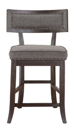 Oxton 2 Gray Fabric/Wood Counter Height Chairs