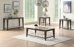 Peregrine Walnut Wood Side Table with Clear Glass Top & Shelf