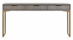 Pesce Grey Shagreen Wood 3-Drawer Console Table