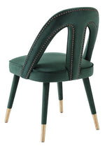 Petra Forest Green Upholstered Velvet Side Chair