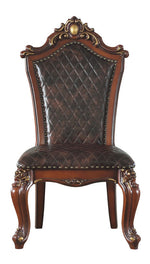 Picardy 2 Cherry Oak PU Leather/Wood Side Chairs