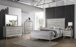 Ramon Metallic Sterling Wood King Panel Bed