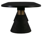 Rishi Black Wood/Rope Oval Dining Table (Oversized)