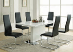 Rosalia 4 Black Leatherette/Chrome Metal Side Chairs