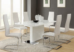 Rosalia 4 White Leatherette/Chrome Metal Side Chairs