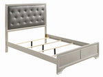 Salford Charcoal Grey/Metallic Sterling Wood Queen Bed