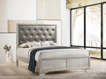 Salford Charcoal Grey/Metallic Sterling Wood Queen Bed