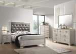 Salford Charcoal Grey/Metallic Sterling Wood Queen Bed