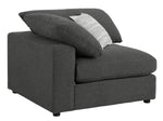 Serene 6-Pc Charcoal Linen Blend Modular Sectional Sofa