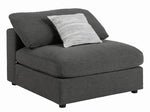 Serene 6-Pc Charcoal Linen Blend Modular Sectional Sofa