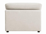 Serene Beige Linen Blend Armless Chair