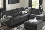 Accrington 2-Pc Granite Fabric RAF Sectional Sofa