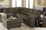 Accrington 2-Pc Earth Fabric LAF Sectional Sofa with Sleeper