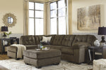 Accrington 2-Pc Earth Fabric LAF Sectional Sofa with Sleeper