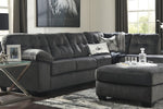 Accrington 2-Pc Granite Fabric RAF Sectional Sofa with Sleeper