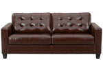 Altonbury Walnut Leather 2-Seat Sofa