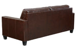 Altonbury Walnut Leather 2-Seat Sofa