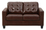 Altonbury Walnut Leather Loveseat