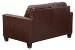 Altonbury Walnut Leather Loveseat