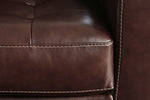 Altonbury Walnut Leather Loveseat