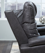 Composer Gray Faux Leather Power Recliner