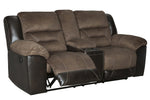 Earhart Chestnut Manual Recliner Loveseat