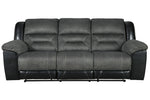 Earhart Slate Manual Recliner Sofa (Oversized)