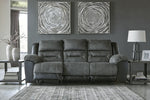 Earhart Slate Manual Recliner Sofa (Oversized)