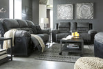 Earhart Slate Manual Recliner Sofa (Oversized)