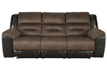 Earhart Chestnut Manual Recliner Sofa (Oversized)