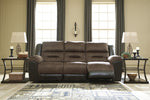 Earhart Chestnut Manual Recliner Sofa (Oversized)