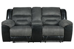 Earhart Slate Manual Recliner Loveseat