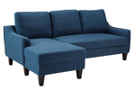 Jarreau Blue Fabric LAF Sectional Sofa Sleeper