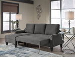 Jarreau Gray Fabric LAF Sectional Sofa Sleeper