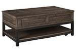 Johurst Grayish Brown Lift-Top Coffee Table