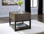 Johurst Grayish Brown Wood End Table