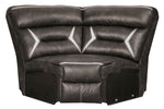 Kincord 4-Pc Midnight Faux Leather Power Recliner Sectional with LAF Sofa