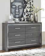 Lodanna Gray Wood 6-Drawer Dresser