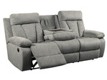 Mitchiner Fog Fabric Manual Recliner Sofa