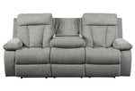 Mitchiner Fog Fabric Manual Recliner Sofa