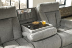 Mitchiner Fog Fabric Manual Recliner Sofa