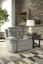 Mitchiner Fog Fabric Manual Rocker Recliner