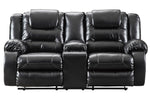 Vacherie Black Manual Recliner Loveseat