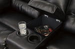 Vacherie Black Manual Recliner Loveseat