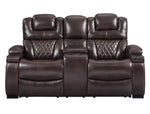 Warnerton Chocolate Power Recliner Loveseat