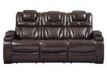 Warnerton Chocolate Power Recliner Sofa